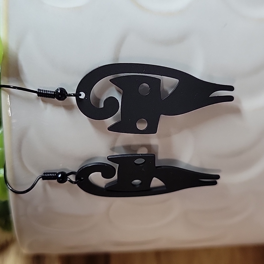 Black Cat Silhouette Earrings